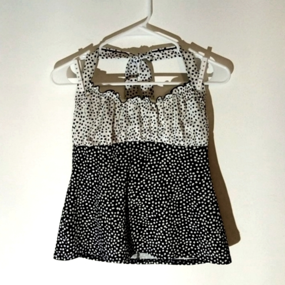 Black & White Swim Top